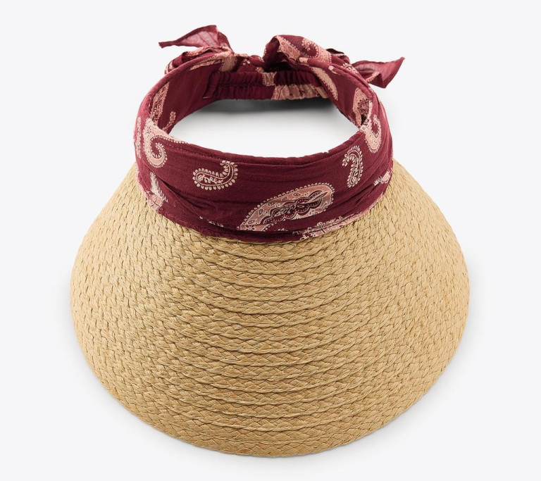 Zara Printed Scarf Braided Visor