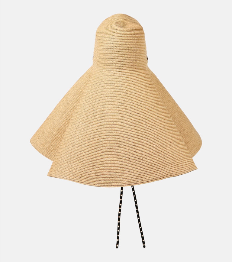Alaia Capeline Straw Cloche Hat