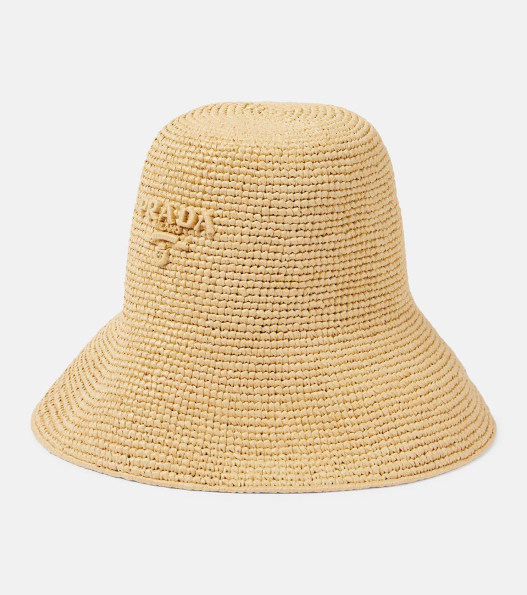 Prada Logo Crochet Hat