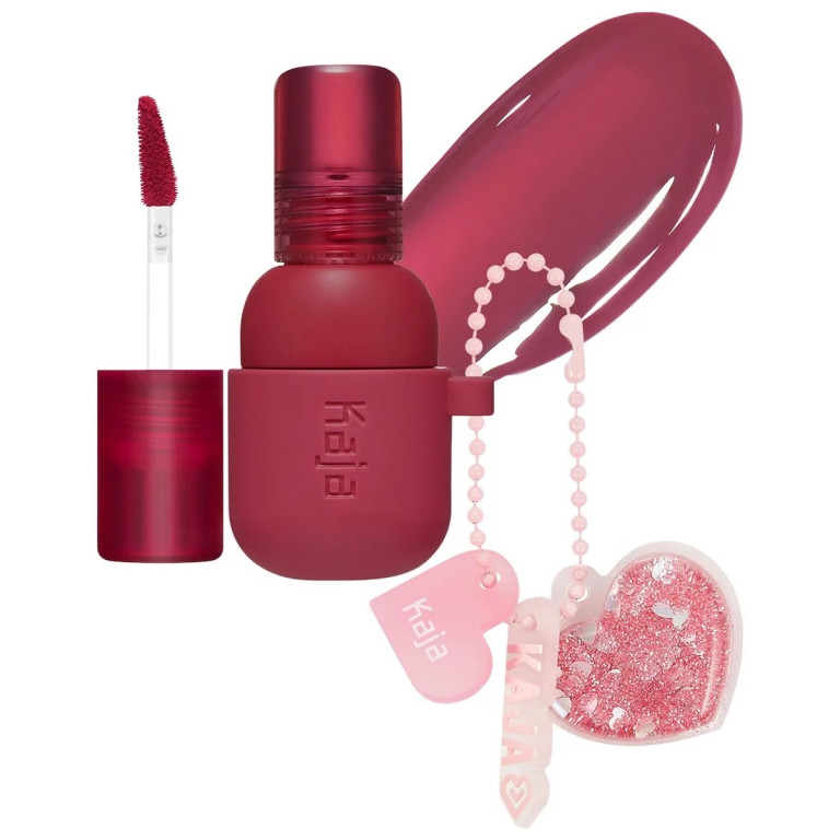 Kaja Jelly Charm Glazed Lip Stain Blush With Keychain