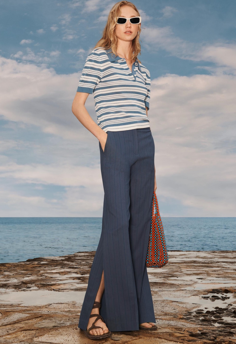 Zara Limited Edition Striped Flare Pants