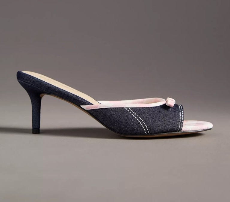 For Love Lemons Cassandra Denim Kitten Heels