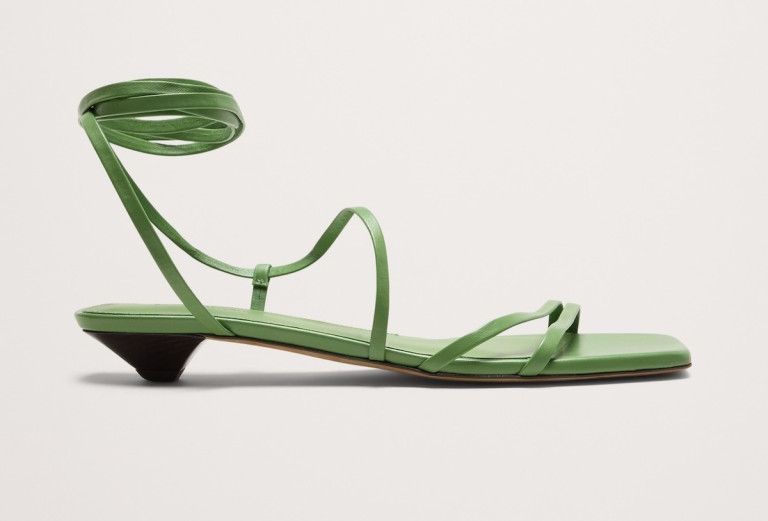 Banana Republic Italian Leather Strappy Kitten-Heel Sandal