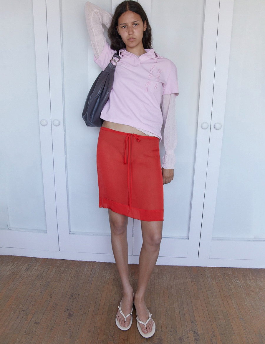 Paloma Wool Milevo Delicate Short Sheer Silk Skirt