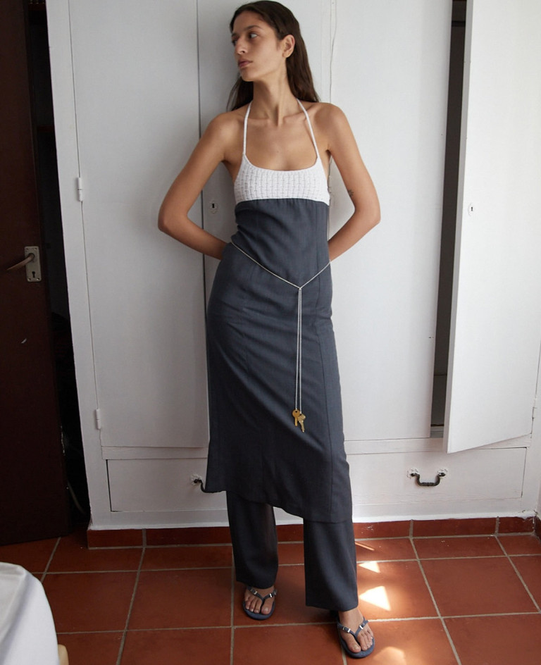 Paloma Wool Jody Fitted Halter Dress