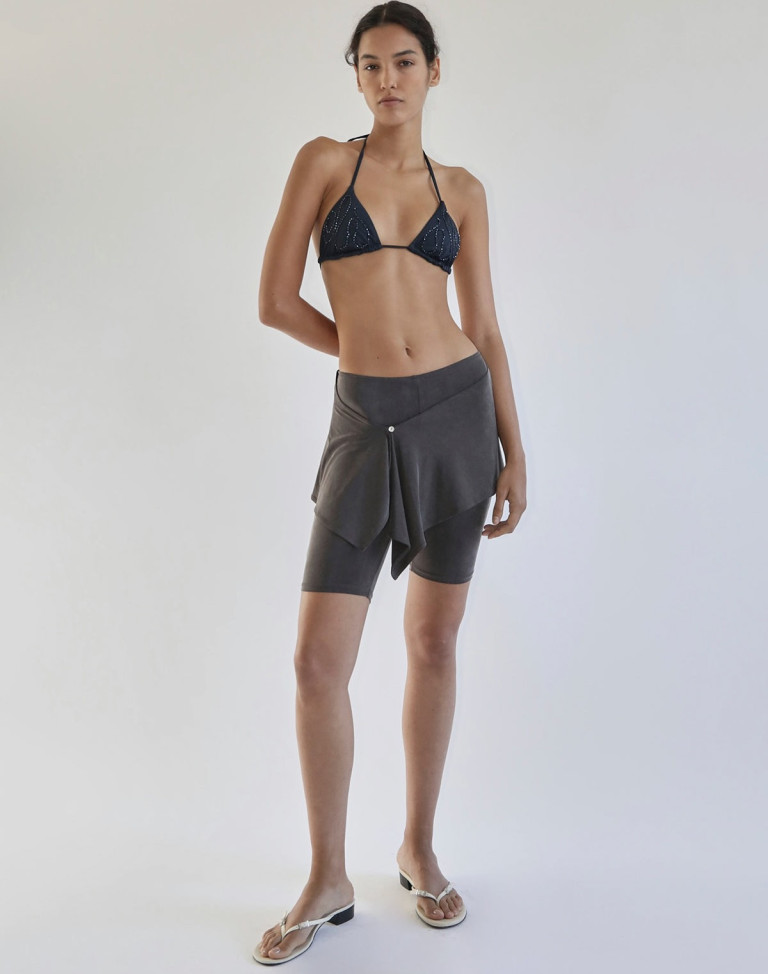 Paloma Wool Amirah Brown Legging-Style Cupro Pants