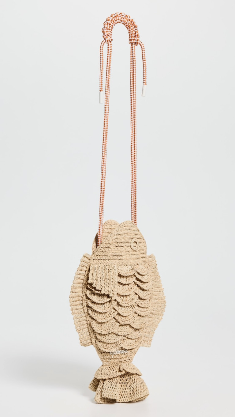 ALEMAIS Horizon Raffia Fish Crossbody Bag