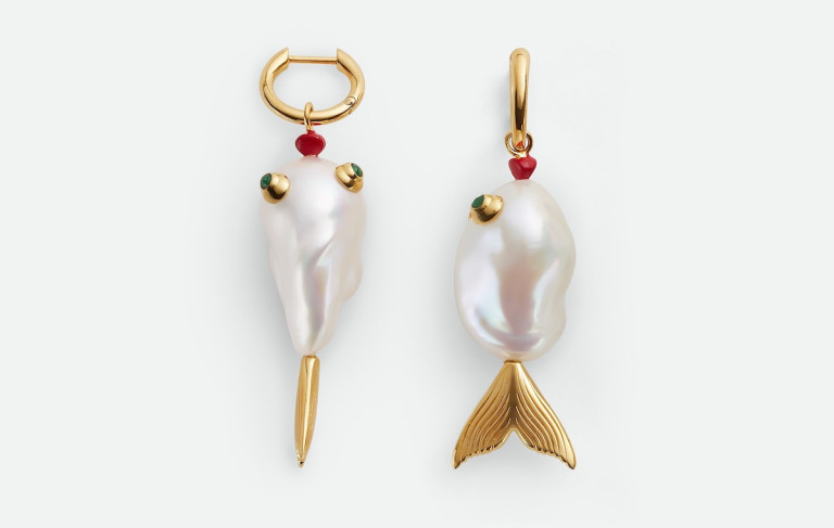 Bottega Veneta Fish Earrings