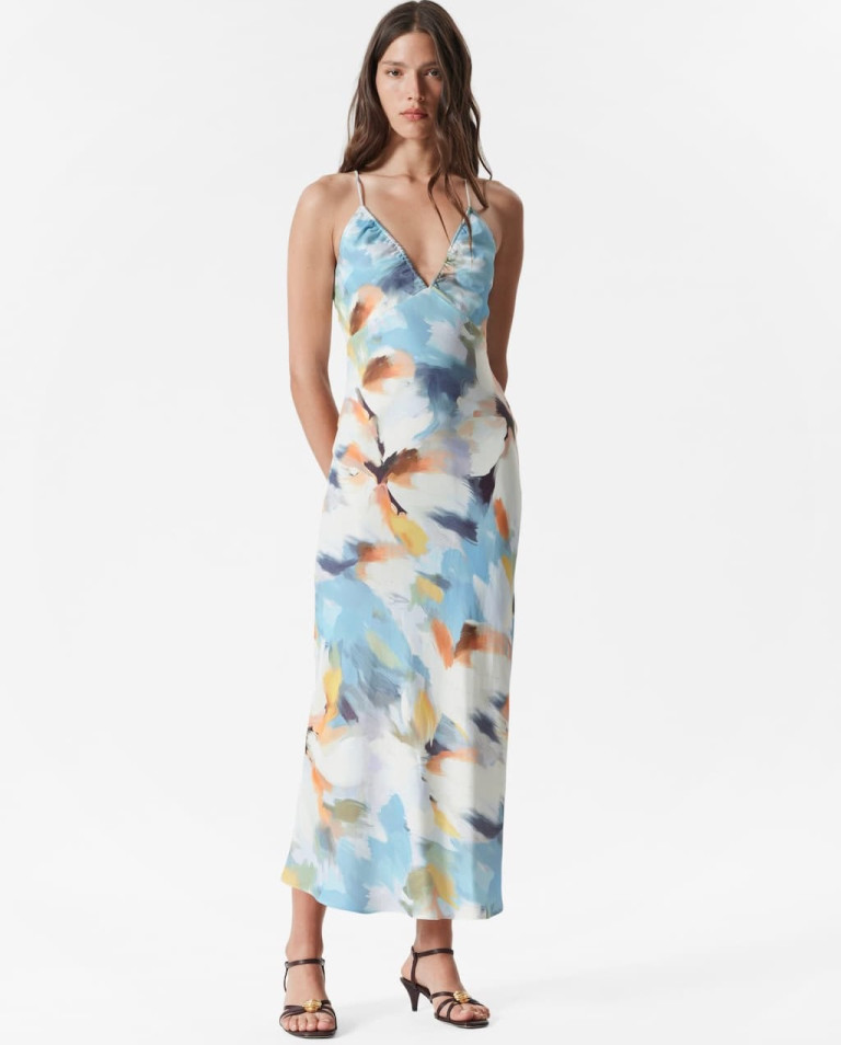 Other Stories Satin Slip Midi Dress