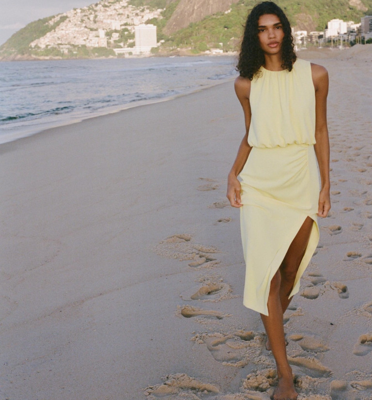 Zara Ruched Midi Dress