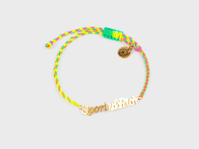Sporty Rich Classic Logo Cord Bracelet