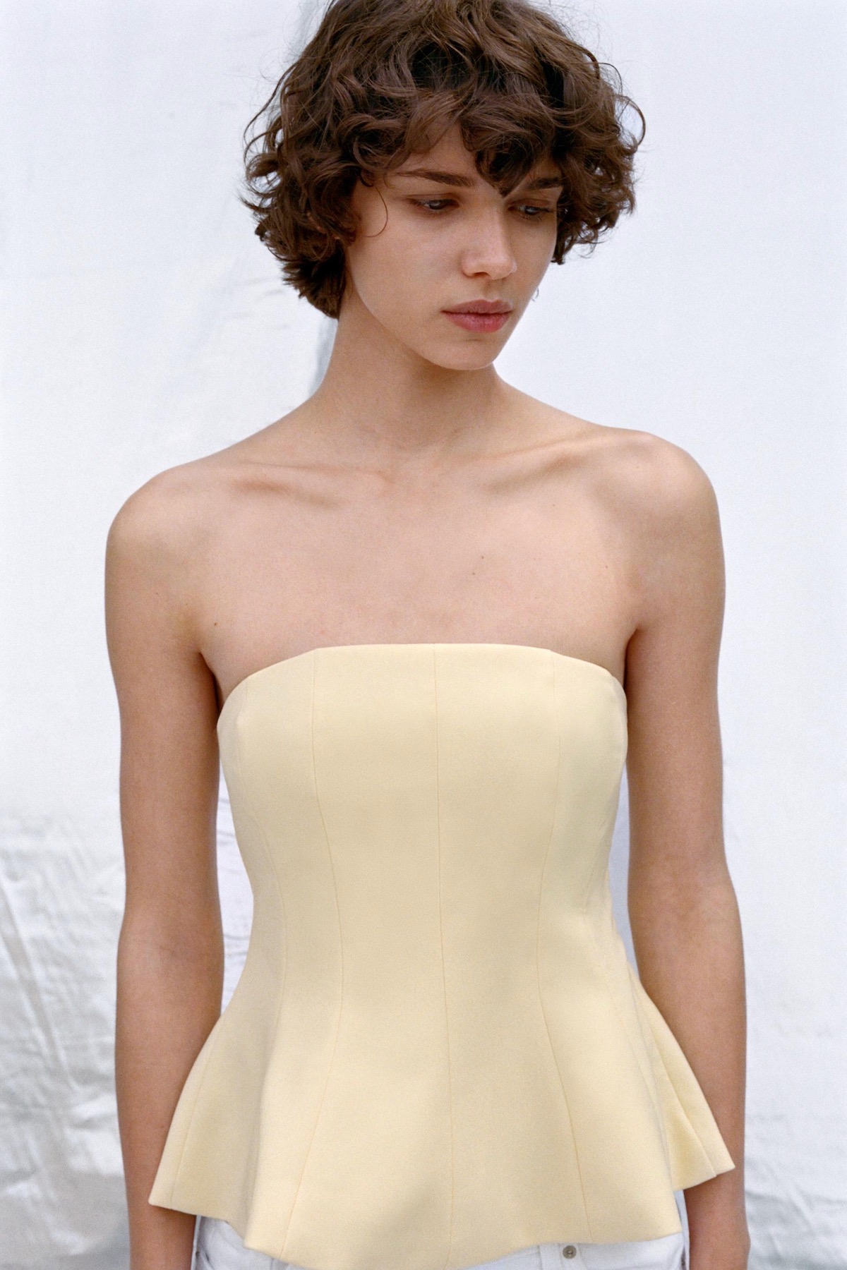 Zara Peplum Bandeau Top