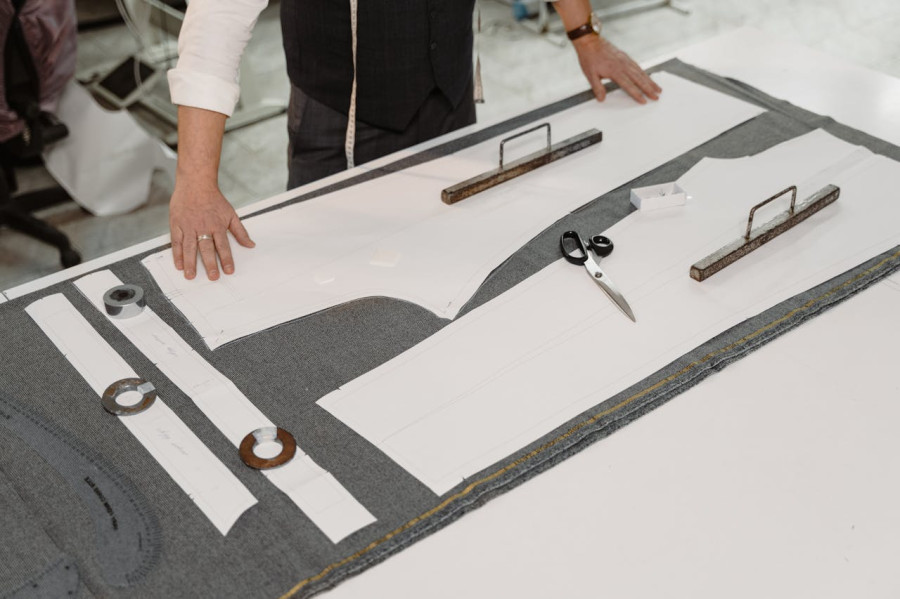 Patterns on Gray Fabric