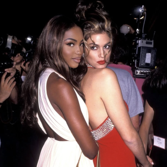 Naomi Campbell and Cindy Crawford