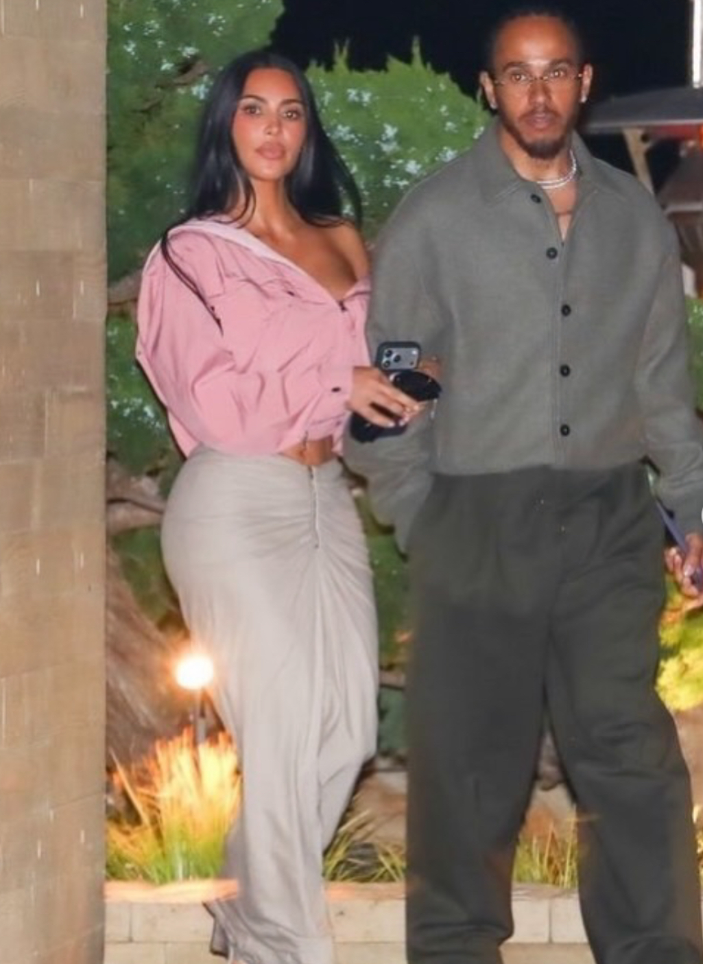 Kim K and Lewis Hamilton
