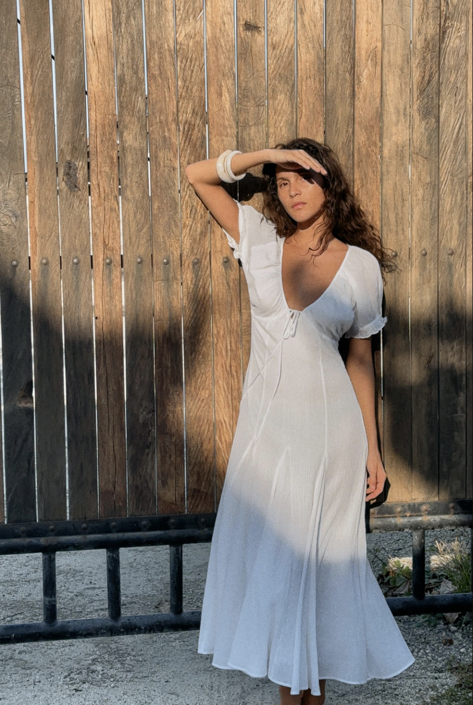 ZARA CHIFFON GODET MIDI DRESS